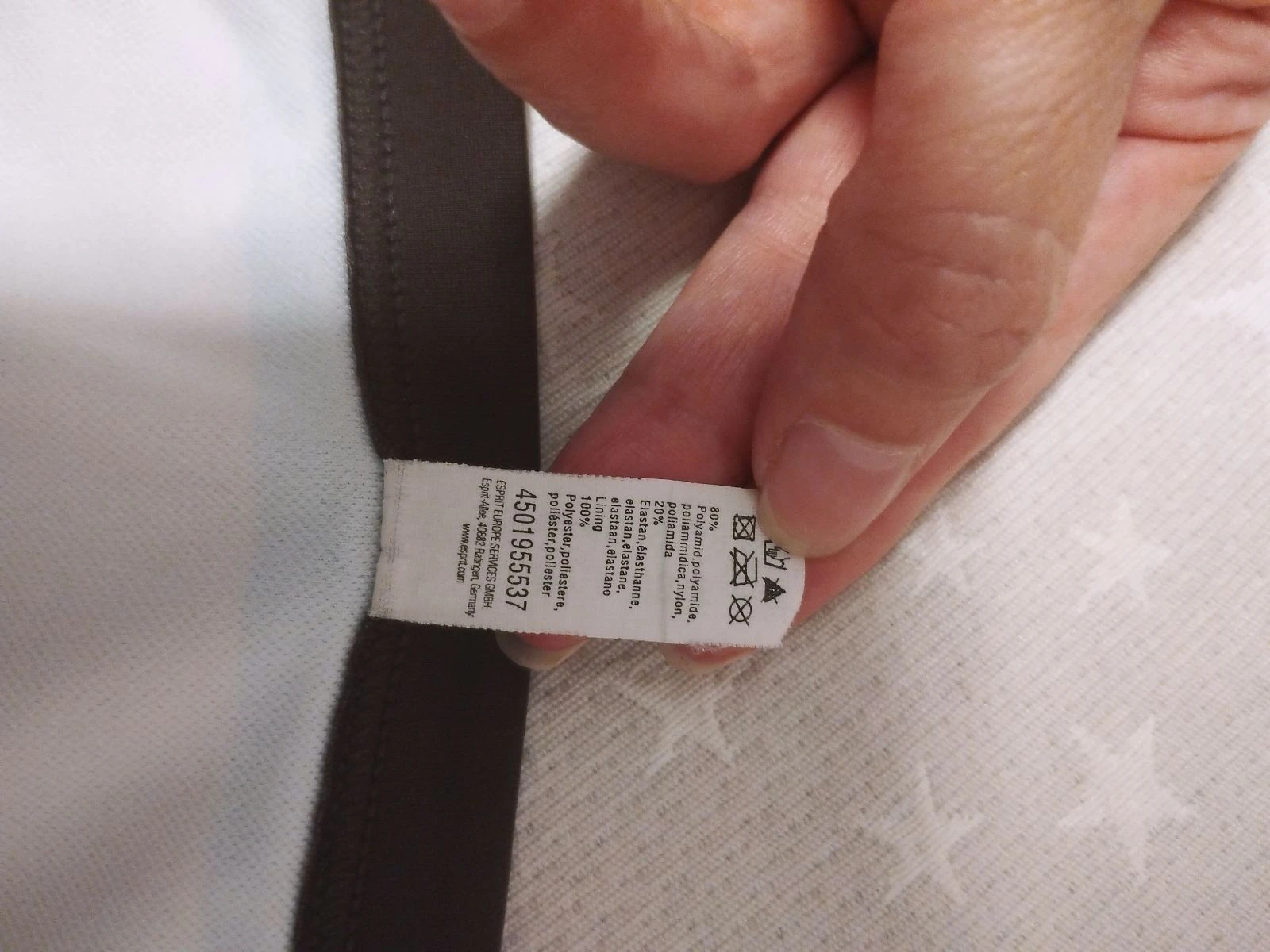 Espirit Bikini de dos piezas a rayas turquesa et blanc Taille 36 – photo 7